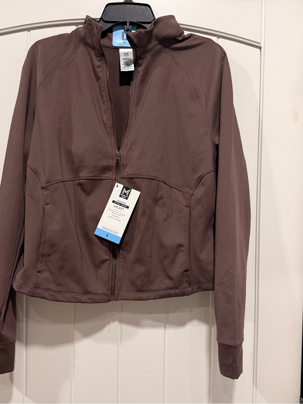 Member’s Mark Women’s Extra-Warm Jacket Brown Full Zip Size L NWT